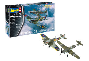 Збірна модель 1/72 Набір Bf109G-10 + Spitfire Mk.V Revell 03710