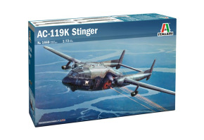 Assembly model 1/72 Aircraft AC-119K Stinger Italeri 1468