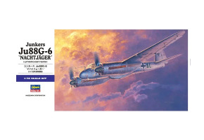 Збірна модель 1/72 Німецький бомбардувальник Junkers Ju 88 G-6 "Nachtjäger" Hasegawa 01562