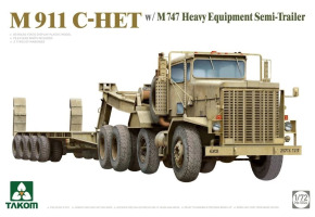 Збірна модель 1/72 M911 C-HET з напівпричепом для важкого обладнання M747 Takom 5024