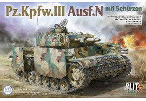 Збірна модель 1/35 Німецький танк Pz.Kpfw.III Ausf.N mit Schurzen Takom 8005