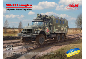 Збірна модель 1/35 Автомобіль ЗіЛ-131 з водієм (Збройні Сили України) ICM 35019