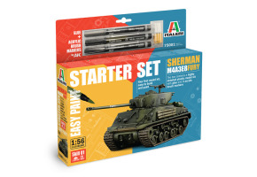 Збірна модель 1/56 Танк Sherman M4A3E8 Fury - Стартовий набір - просте фарбування Italeri 75001