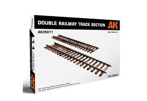 Assembly model 1/35 double railway track AK-interactive 35011