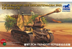 Збірна модель 1/35 німецька гармата 7,5 см Pak40(Sf) на Geschutzwagen 39H(f) Bronco 35004