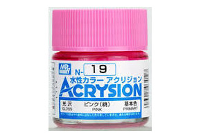Акрилова фарба на водній основі Acrysion Pink / Рожевий Mr.Hobby N19