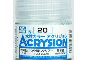 Water-based acrylic paint Flat Clearl Mr.Hobby N20