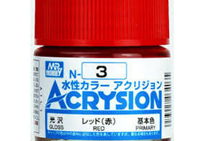 Water-based acrylic paint Acrysion Red Mr.Hobby N3