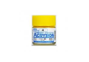 Акрилова фарба на водній основі Acrysion Yellow/ Жовта Mr.Hobby N4
