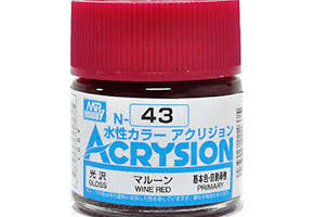 Акрилова фарба на водній основі Acrysion Russet / Червоно-Коричневий Mr.Hobby N43