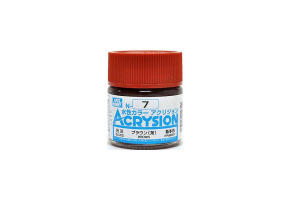 Акрилова фарба на водній основі Acrysion Brown / Коричневий Mr.Hobby N7