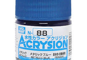 Акрилова фарба на водній основі Acrysion Metallic Blue / Блакитний Металік Mr.Hobby N88