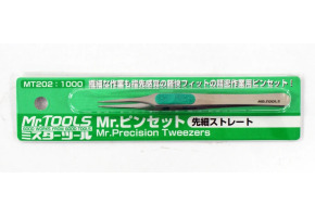 Mr.Hobby MT202 Mr. Precision Tweezers Thin Tip Straight