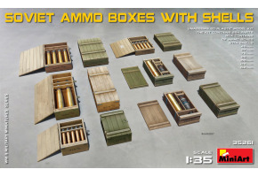 Сборная модель 1/35 Набор Советские ящики с снарядами МиниАрт 35261