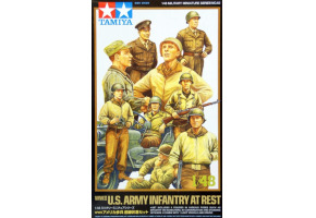 Збірна модель 1/48 Набір Американська піхота часів Другої світової війни на відпочинку з джипом Tamiya 32552