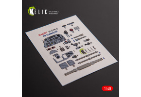 IL-2M3 3D декаль інтер'єр для комплекту Academy/Accurate Miniatures 1/48 KELIK K48109