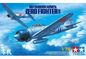 Збірна модель 1/72 Літак Mitsubishi A6M2b Zero Fighter (Zeke) Tamiya 60780