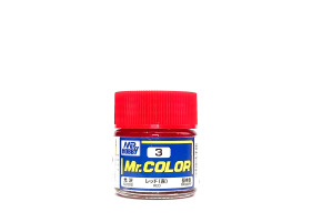  Red gloss, Mr. Color solvent-based paint 10 ml. / Красный глянцевый