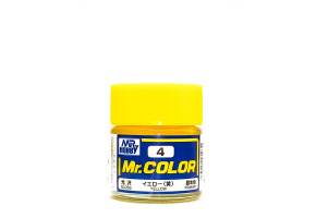Yellow gloss, Mr. Color solvent-based paint 10 ml. / Жёлтый глянцевый