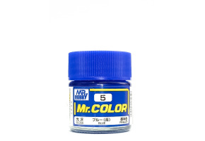 Blue gloss, Mr. Color solvent-based paint 10 ml. / Синій глянсовий