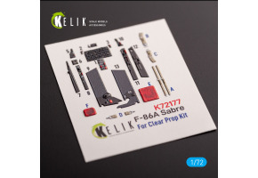 F-86A Sabre 3D decal interior for ClearProp kit 1/72 KELIK K72177
