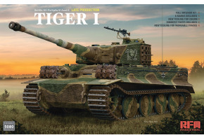 Збірна модель 1/35 Танк Tiger I пізнього випуску, циммерит та повний інтер'єр RFM RM-5080