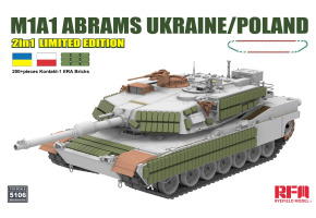 Збірна модель 1/35 Танк M1A1 Abrams Україна/Польща 2в1 (limited edition) RFM RM-5106