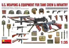 Scale model 1/35 Weapons and equipment of the USA for tank crews and infantry MiniArt 35334