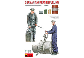 Scale model 1/35 Figures German tank crew refueling MiniArt 35348