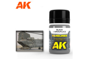 Paneliner for black camouflage 35ml / Рідина для виділення розшивки, чорний камуфляж 35мл