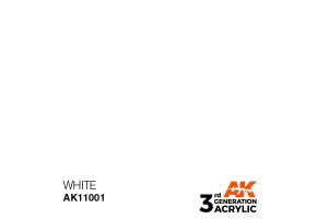 Acrylic paint WHITE - INTENSE AK-interactive AK11001
