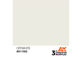 Акриловая краска OFFWHITE – STANDARD / БЕЛЫЙ С ОТТЕНКОМ АК-интерактив AK11002