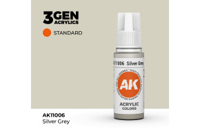 Акрилова фарба SILVER GREY – STANDARD / СРІБНИЙ СІРИЙ AK-interactive AK11006