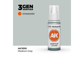 Акрилова фарба MEDIUM GREY – STANDARD / ПОМІРНИЙ СІРИЙ AK-interactive AK11010