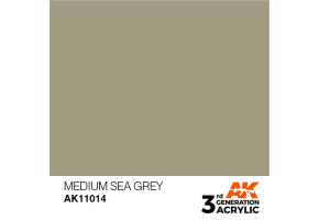 Акриловая краска MEDIUM SEA GREY – STANDARD / УМЕРЕННЫЙ МОРСКОЙ СЕРЫЙ АК-интерактив AK11014