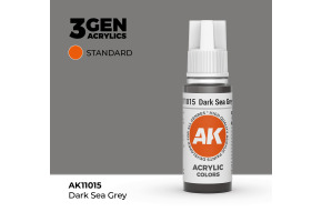 Акрилова фарба DARK SEA GREY – STANDARD / МОРСЬКИЙ ТЕМНО-СІРИЙ AK-interactive AK11015