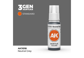 Акрилова фарба NEUTRAL GREY – STANDARD / НЕЙТРАЛЬНИЙ СІРИЙ AK-interactive AK11018