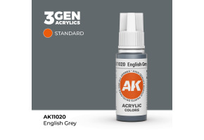 Акрилова фарба ENGLISH GREY – STANDARD / АНГЛІЙСЬКИЙ СІРИЙ AK-interactive AK11020