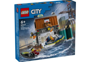 Конструктор LEGO City Поліцейський моторний човен і шахрайське укриття 60417