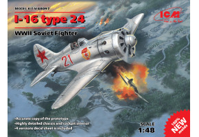 Збірна модель 1/48 Літак І-16 тип 24 ICM 48097