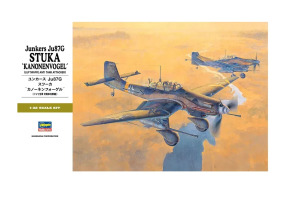 Scale model 1/32 German bomber Junkers Ju87G Stuka Kanonenvogel Hasegawa 08075