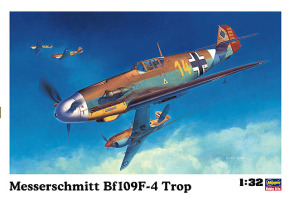 Сборная модель 1/32 Немецкий истребитель Messerschmitt Bf109F-4 Trop Хасегава 08881