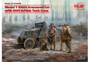 Prefab model T RNAS with crew of a WW1 British tank