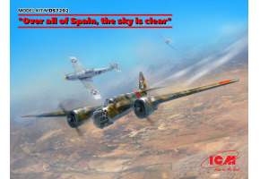 Збірні моделі 1/72 "Над усією Іспанією безхмарне небо" (SB 2M-100 "Katiushka" + 2 Me 109 E3 Pilot Ace) ICMDS7202