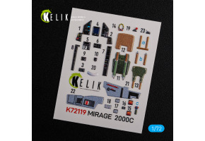 Mirage 2000C декаль інтер'єр для комплекту ModelSvit 1/72 KELIK K72119