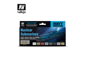 Набір акрилових фарб Атомні підводні човни 8шт (Nuclear Submarines 8 pcs) Vallejo VAL 71611