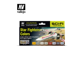 Набір акрилових фарб Кольори Зоряних Винищувачів 8шт (Star Fighters Colors 8 pcs) Vallejo VAL 71612