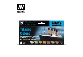 Набір акрилових фарб Колір Титаніка 8шт (Titanic Colors 8 pcs) Vallejo VAL 71646