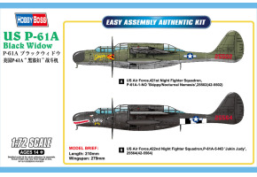 Збірна модель 1/72 Американський винищувач P-61A "Black Widow" HobbyBoss 87261