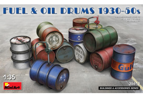 Scale model 1/35 Fuel and oil barrels 1930-50s MiniArt 35613
